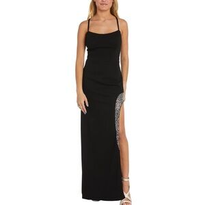NWT NW Nightway Womens Side Slit Long Evening Dress size 14